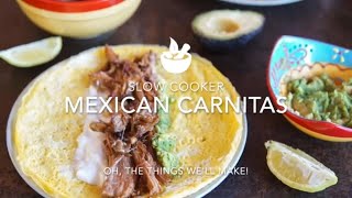 Crispy Roasted Pork Recipe Easy Mexican Slow Cooker Carnitas [upl. by Eugaet627]