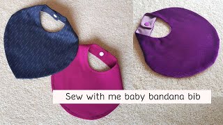 How to Sew Reversible Baby Bandana Bibs Easy Baby Bib Beginner Tutorial Sew with me Baby Bibs [upl. by Kalman]