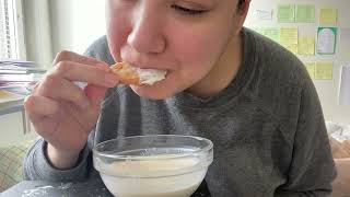 Cream with bread asmr mukbang [upl. by Asiaj]