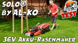 AKKU Rasenmäher solo® by ALKO 5272 Li VSW im Test beim Rasenfreak [upl. by Neyrb]