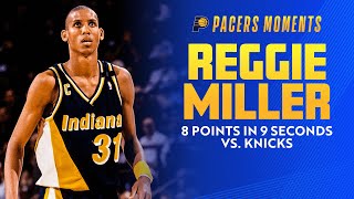 Reggie Miller Scores 8 Points in 9 Seconds to Beat Knicks May 7 1995  Indiana Pacers [upl. by Aridatha]