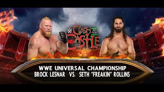 Brock Lesnar VS Seth Rollins wwe universal championship clash at castle [upl. by Nylidnarb503]