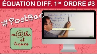 Résoudre une équation différentielle du 1er ordre avec 2nd membre  PostBac [upl. by Donohue]