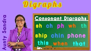 Consonant Digraphs  sh ch th ph wh  Two letters joined together gives one sound  Phonics [upl. by Acinat876]