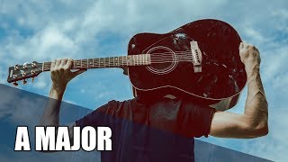 Upbeat Guitar Backing Track In A Major  Time [upl. by Abdu710]