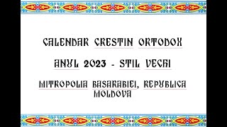 Calendar ortodox stil vechi 2023 Moldova [upl. by Attinahs28]