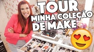 Tour pela minha coleção de maquiagem [upl. by Koo]