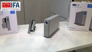 IFA 2014 LaCie d2 Thunderbolt 2 [upl. by Nauqit]