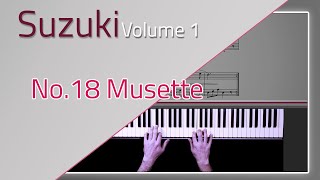 Musette  Suzuki Piano Book 1 Tutorial [upl. by Aneleiram881]