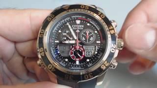 Citizen Promaster Chronograph Watch JR404603E [upl. by Ydnys]