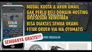 Membuat katalog online gratis ala olshop dengan klik order via WA part 1  Tutorial [upl. by Nairehs742]