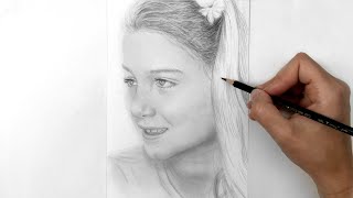 Realistic Portrait Drawing with Graphite Pencils [upl. by Tadeas]