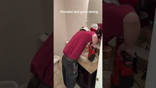 Man Trying to Unclog Bathroom Sink Gets Water Sprayed Into Face  1500037 [upl. by Atinal]