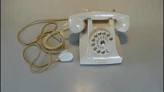 Bakelite white Telephone PTT Ericsson Ruen vintage retro 50s 60s Phone ring example movie 33 [upl. by Sublett]