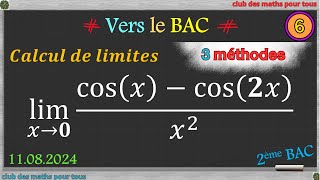 Vers le BAC calculer une limite en utilisant les formules et limites trigonométriques [upl. by Cad776]