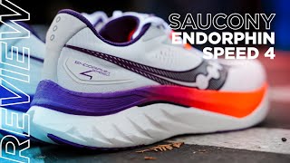 Saucony Endorphin Speed 4 Review  Most Versatile Running Shoe Out [upl. by Gusba]