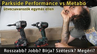 Parkside Performance vs Metabo ütvecsavarozó teszt összehasonlítás vélemény [upl. by Swenson]