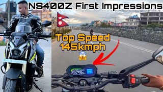 Pulsar NS400Z First Impression  Best 400cc Bike Under 6 lakh  Whats the top speed  BIKEALSIKE [upl. by Iew]