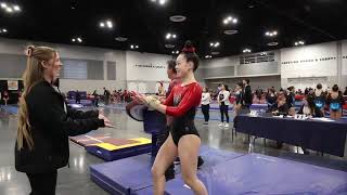 Claire Hayashi 1st Place Vault Gliders Invitational 2023 Wildfire Gymnast Level 9 [upl. by Htebasil]