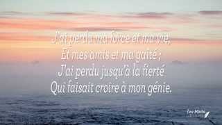 quotTristessequot poème dAlfred de Musset [upl. by Arimat]