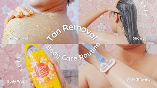 Affordable Tan Removal Full Body Care Routine For Summer  Body Scrub Mask amp Moisturiser😍 [upl. by Eiggep]