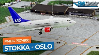 MSFS Sandnessjøen Stokka to Oslo Gardermoen  PMDG 737600 SAS｜Drawyah [upl. by Kelci784]