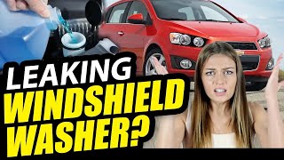 WINDSHIELD WASHER FLUID NOT SPRAYING Broken Line Repair Replacement  2012 Chevy Sonic Example [upl. by Leahcimnaes]