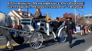 67th Annual Civil War Remembrance Day Parade Gettysburg Pennsylvania 11182023 [upl. by Burtie]