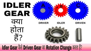 What is an Idler Gear in Hindi  Why we use Idler Gear between two or more Gears [upl. by Byrd]