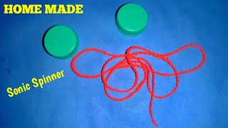 how to make sonic spinnerspinning toy kaise banaenhome made sonic spinner with bottle cap [upl. by Anastasia]