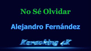 Alejandro Fernández No Sé Olvidar Karaoke 4K [upl. by Idnim993]