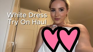 Lovely White Dress Try On Haul With Jade [upl. by Kinny547]