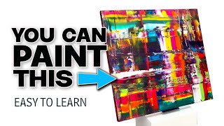 Paint a SIMPLE abstract  easy How To Guide [upl. by Ocirrej336]