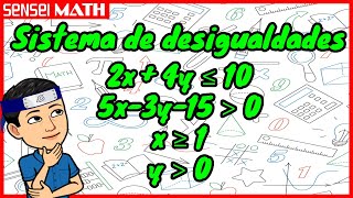 Sistema de desigualdades lineales o inecuaciones [upl. by Gavrilla]