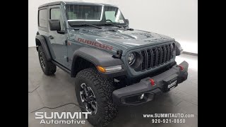 2024 JEEP WRANGLER 2 DOOR RUBICON ANVIL GRAY 4K WALKAROUND 24J29 SOLD [upl. by Gav]