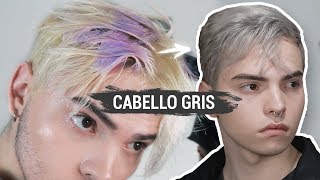 Tutorial CABELLO GRIS  PLATA en casa facil y SIN DAÑO  FAILS  Joshe Jr [upl. by Anawd737]