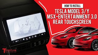 🤩 NEW V3 🤩 Update Rear Screen  Tesla Model 3  Y  Apple AirPlay  CarPlay Streaming Apps amp More [upl. by Eneirda]