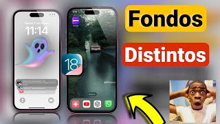 COLOCAR DOS FONDOS DE PANTALLA DISTINTOS IOS 18 [upl. by Nniuqal]