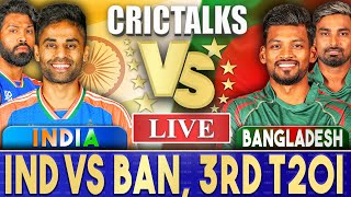 Live IND Vs BAN 3rd T20I Hyderabad  Live Scores amp Commentary  India vs Bangladesh  Last 12 [upl. by Baten425]