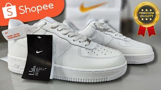 COMPREI NIKE AIR FORCE 1 NA SHOPEE E ME SURPREENDI COM A QUALIDADE INACREDITÁVEL [upl. by Yrollam]