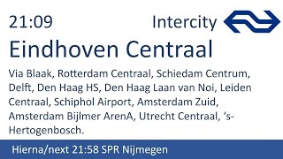 Tuffie vos NS Omroep Intercity Dordrecht  Schiphol Eindhoven Centraal [upl. by Uriia]