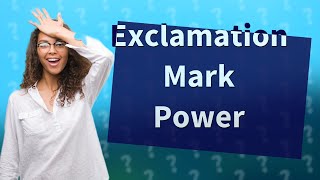 What does the exclamation mark  stand for [upl. by Zeni]