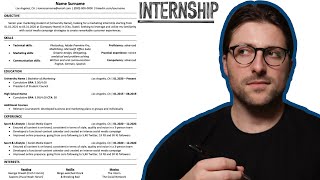 How To Make an Internship Resume Example  Microsoft Word [upl. by Joete]