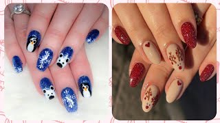 Stunning Winter Nail Art Ideas  Arte de uñas de invierno [upl. by Leasim]