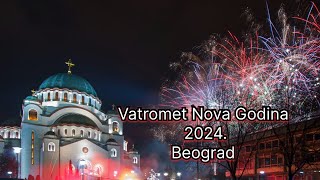 Vatromet Beograd doček Nove godine 2024 [upl. by Mylo]