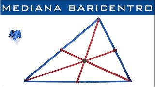 Medianas de un triángulo  Baricentro gravicentro [upl. by Nimocks]