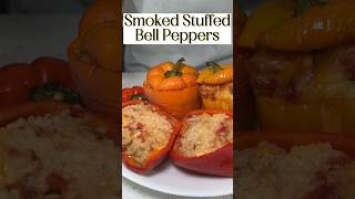 HOW TO MAKE EASY SMOKED STUFFED BELL PEPPERS Shorts [upl. by Leissam]