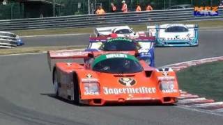 Legendary Group C Cars Spa Classic great Sounds Porsche 956 Sauber C11 Lancia LC2 GrC Porsche 962 [upl. by Fotina]