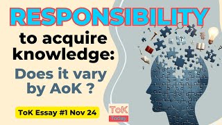 ToK Essay 1 Nov 24 Responsibility to acquire knowledge [upl. by Kirre960]