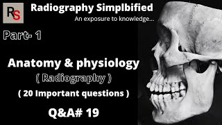 Anatomy amp Physiology Radiography  ll 20 Important questions  Part 1 ll QampA  19 ll [upl. by Nilak630]